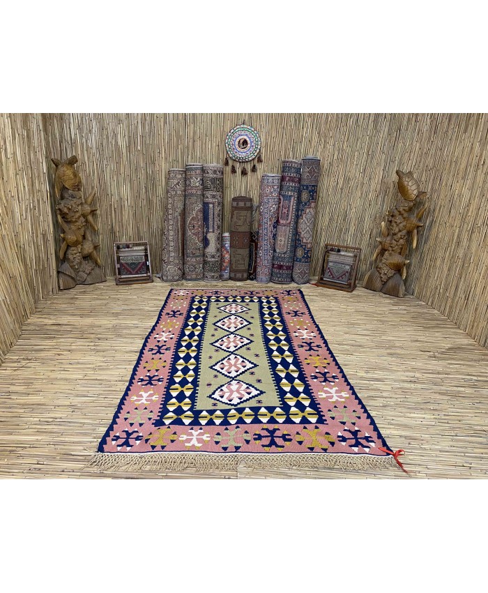 Handmade Turkish Kayseri Acrylic Original Kilim – FREE SHIPPING..!